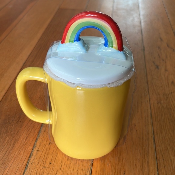 Rae Dunn Life is Beautiful mug with Rainbow Topper - Picture 2 of 3